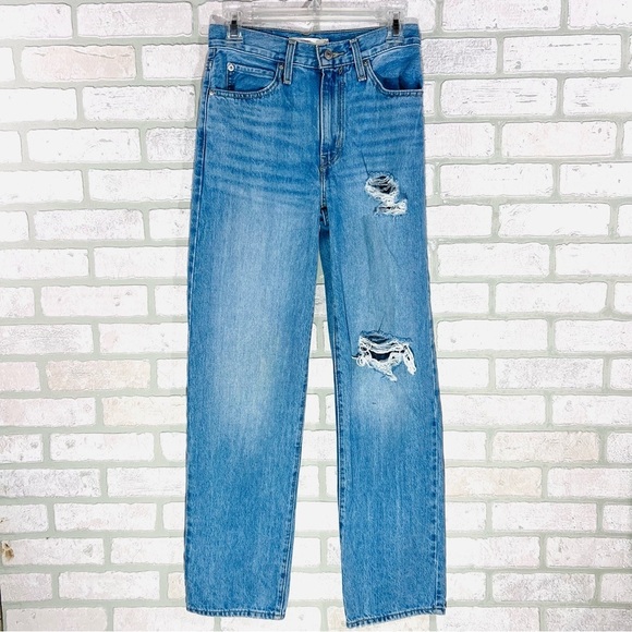 Levi's ‘94 Baggy Straight Leg Distressed Jeans Size 24 - Picture 5 of 10